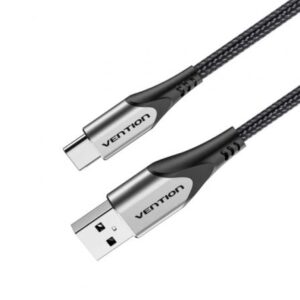 Cable USB 2.0 Tipo-C Vention CODHC/ USB Macho - USB Tipo-C Macho/ 480Mbps/ 25cm/ Gris