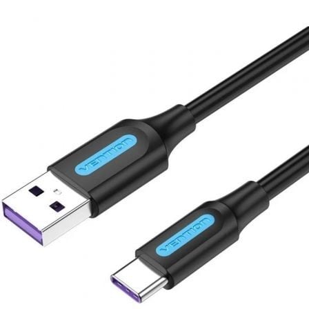 Cable USB 2.0 Tipo-C Vention CORBD/ USB Macho – USB Tipo-C Macho/ 480Mbps/ 50cm/ Negro