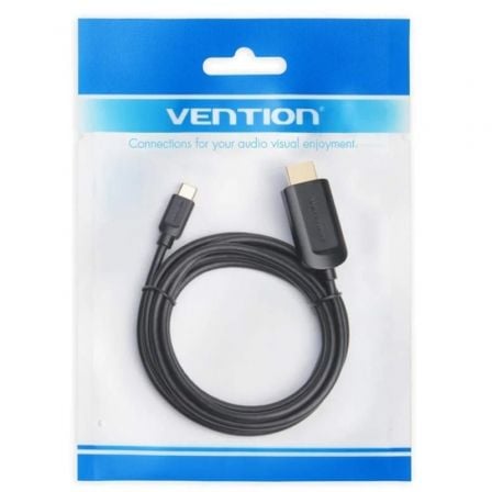 Cable Conversor HDMI 1.4 4K Vention CGUBG/ USB Tipo-C Macho - HDMI Macho/ 1.5m/ Negro - Imagen 5
