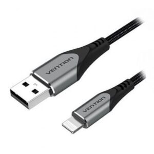 Cable USB 2.0 Lightning Vention LABHF/ USB Macho - Lightning Macho/ 480Mbps/ 1m/ Gris