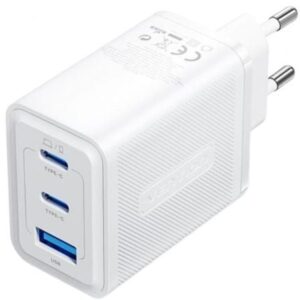 Cargador de Pared GaN Vention FERW0-EU/ 2xUSB Tipo-C/ 1xUSB/ 65W