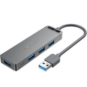 Hub USB 3.0 Vention CHLHD/ 4xUSB/ 1xMicroUSB PD/ Gris