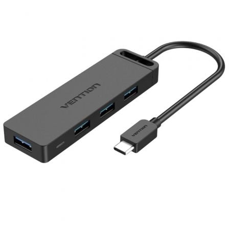 Hub USB Tipo-C Vention TGKBB/ 4xUSB/ 1xMicroUSB PD