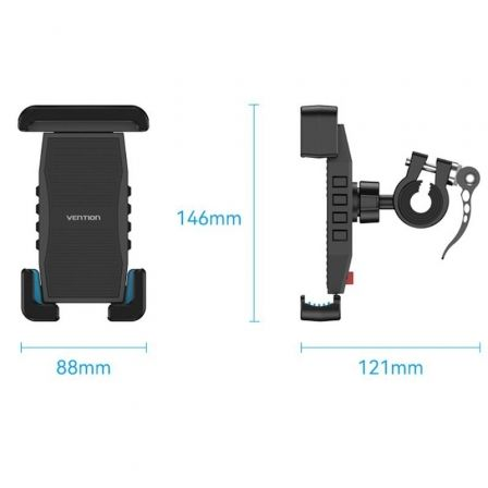 Soporte de Smartphone para Bicicleta Vention KCWB0/ Negro - Imagen 3