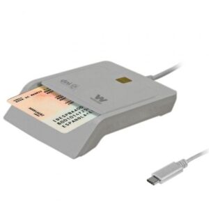 Lector de DNI y Tarjetas Woxter PE26-198/ USB Tipo-C/ Blanco