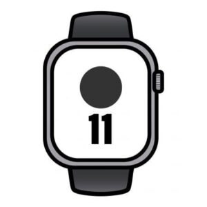 Apple Watch Series 11/ GPS/ Cellular/ 46mm/ Aluminio Gris Espacial/ Correa Deportiva Negra S/M
