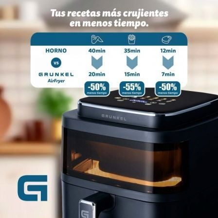 Freidora por Aire Airfryer / Sin Aceite Grunkel Black Light Fryer/ 1400W/ Capacidad 6L - Imagen 2