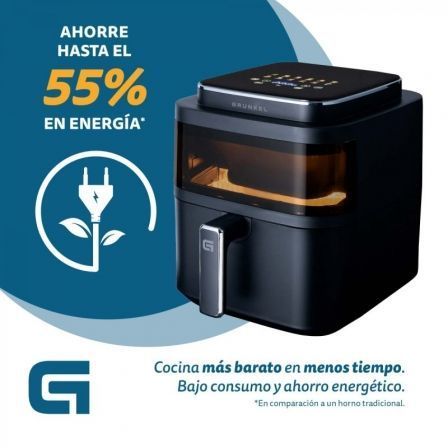 Freidora por Aire Airfryer / Sin Aceite Grunkel Black Light Fryer/ 1400W/ Capacidad 6L - Imagen 5