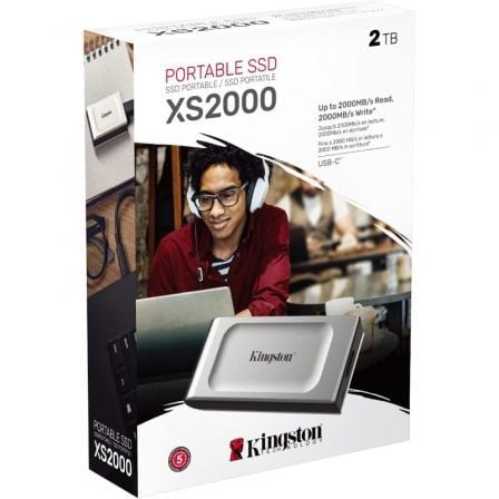 Disco Externo SSD Kingston SXS2000 2TB/ USB 3.2/ Plata - Imagen 4
