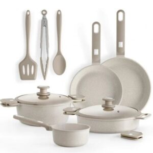 Pack Batería de Cocina Monix Martín Berasategui/ Cazo Ø16cm/ Sarten Ø22 - 26cm/ Cacerolas Ø24 - 28cm/ Aluminio Forjado/ Apta para Inducción