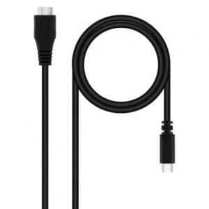 Cable USB 3.0 Tipo-C Nanocable 10.01.1201-BK/ USB Tipo-C Macho - MicroUSB Macho/ 5Gbps/ 1m/ Negro