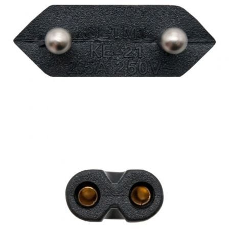 Cable Alimentación Forma 8 Nanocable 10.22.0402-L300/ CEE7/16 Macho - C7 Hembra/ 3m/ Negro - Imagen 3