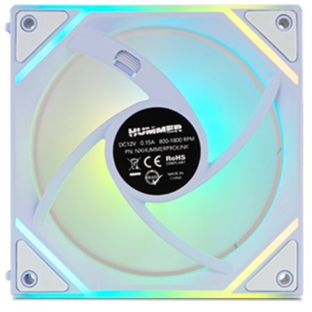 Pack 3 Ventiladores Nox Pro Link/ ARGB/ 12cm/ Blancos - Imagen 3