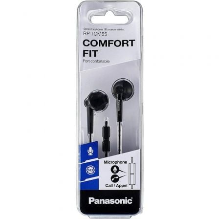 Auriculares Intrauditivos Panasonic RP-TCM55/ con Micrófono/ Jack 3.5/ Negros - Imagen 4