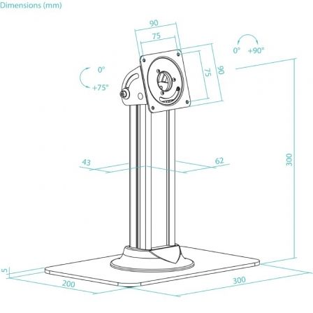 Soporte de Mesa para Marco Antirrobo de Tablet TooQ TQATC2601-B/ Negro - Imagen 4