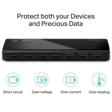 Hub USB 3.0 TP-Link UE330/ 7xUSB/ 1xMicroUSB DC/ Negro - Imagen 4