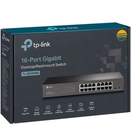 Switch TP-Link TL-SG1016DE/ 16 Puertos/ RJ45 10/100/1000 - Imagen 2