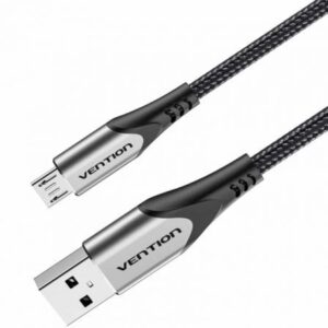 Cable USB 2.0 Vention COAHH/ microUSB Macho - USB Macho/ 480Mbps/ 2m/ Gris