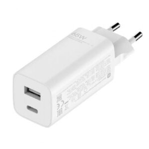Cargador de Pared GaN Xiaomi Mi 65W Fast Charger 1xUSB Tipo-C/ 1xUSB A/ 65W