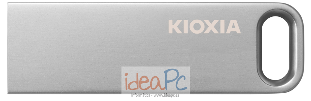 Memoria USB 64GB Kioxia TransMemory U366 – Cuerpo Metálico Plateado, USB 3.2 (100 MB/s)