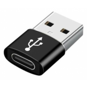 Adaptador Gembird USB-A (Macho) a USB-C (Hembra) – Convertidor de Alta Velocidad para Carga y Datos, Negro