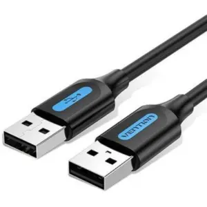 Cable USB 2.0 Macho a Macho Vention COJBF – 1 Metro, Alta Velocidad 480Mbps, Reforzado, Negro