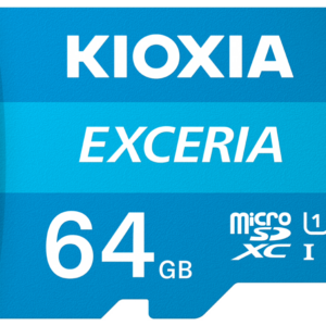 Tarjeta de Memoria MicroSDXC Kioxia Exceria 64 GB – Clase 10, UHS-I U1, Velocidad de Lectura 100 MB/s