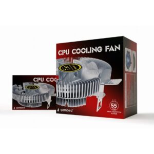 Ventilador CPU Gembird Huracán X40 - 9cm - 55W - LED Azul