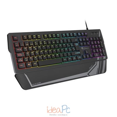 Genesis Rhod 350 RGB Teclado Gaming con Cable USB | Teclado QWERTY Español | RGB Multizona | Anti-Ghosting | Reposamuñecas | Negro 1 Genesis Rhod 350 RGB Teclado