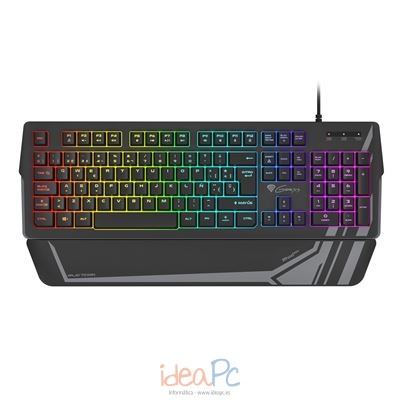 Genesis Rhod 350 RGB Teclado Gaming con Cable USB | Teclado QWERTY Español | RGB Multizona | Anti-Ghosting | Reposamuñecas | Negro 2 RGB Teclado Gaming