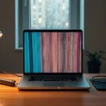 Macbook que tiene la pantalla con líneas: pantalla, cable o gráfica